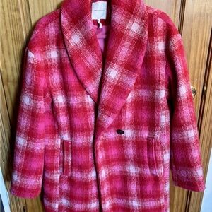 Avec Les Filles Plaid Longline Coat